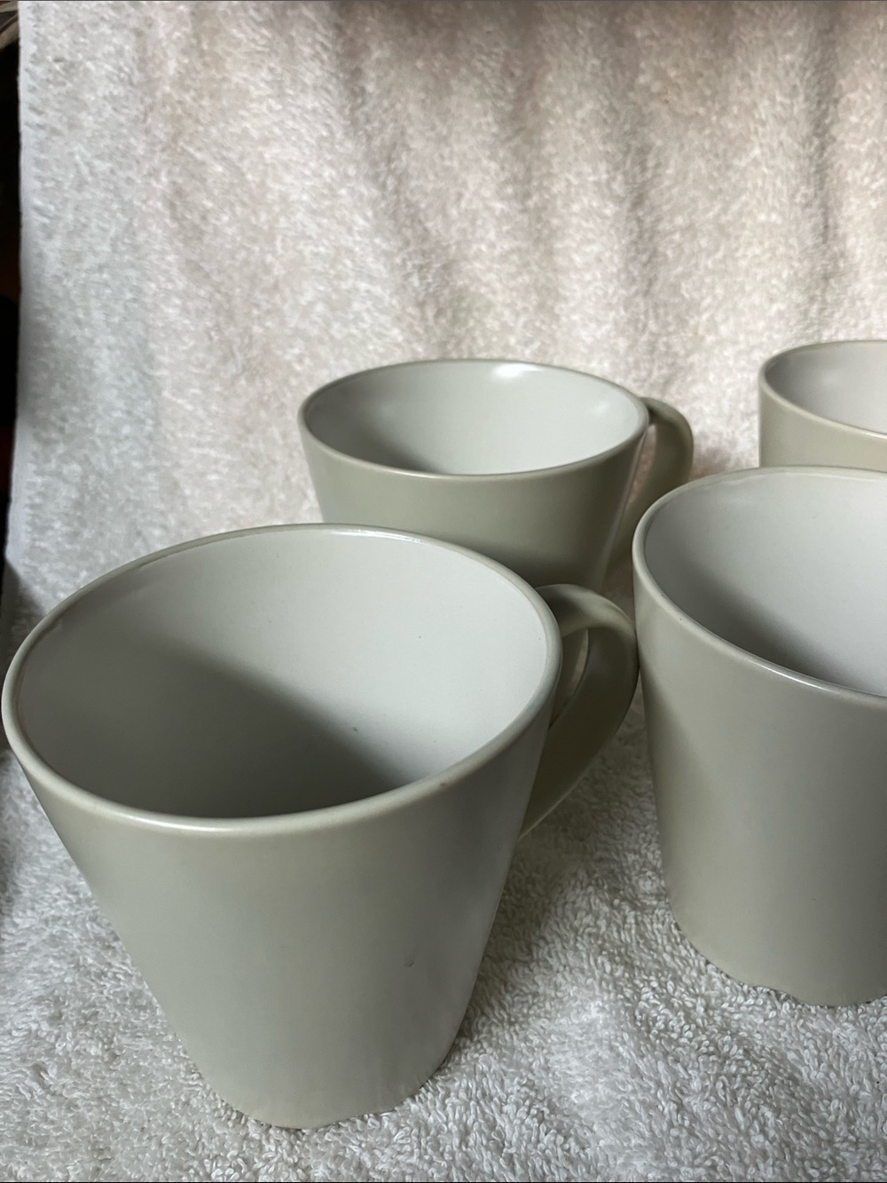 4 IKEA Light Gray Mugs # 12011.